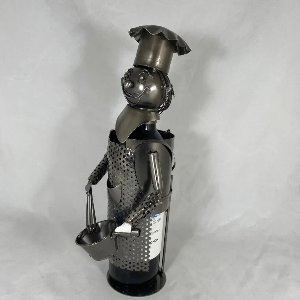 Cooking Chef Metal Wine Bottle Holder MG2627 - Picture 4 of 7